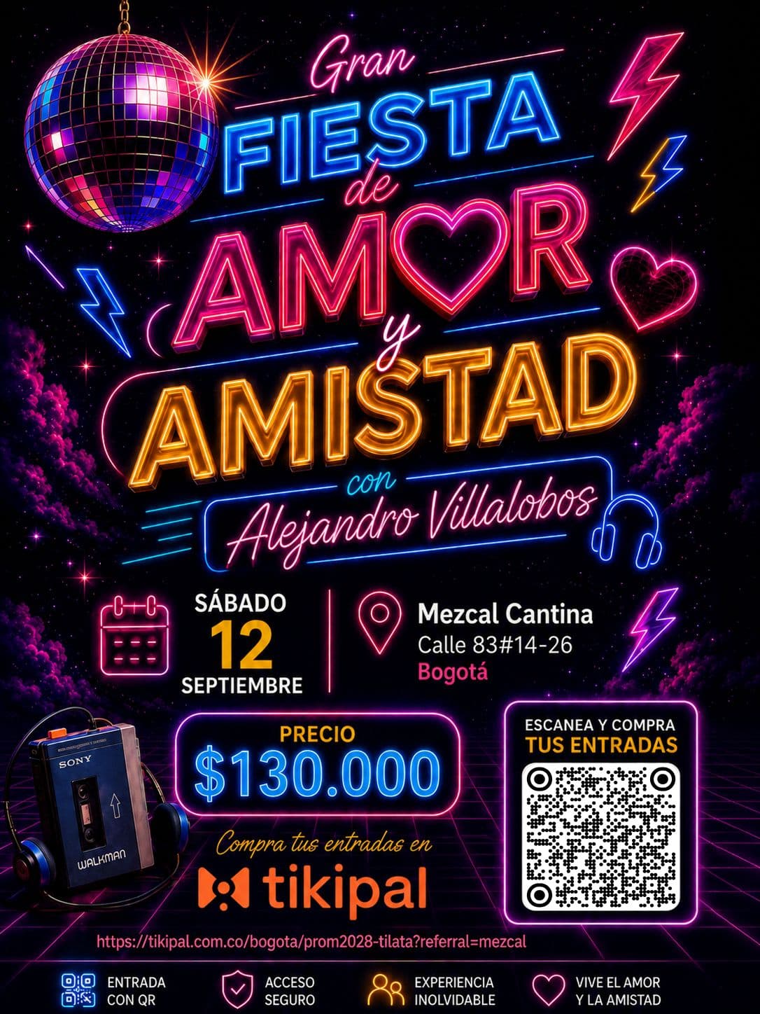 80´S PARTY ALEJANDRO VILLALOBOS-cover
